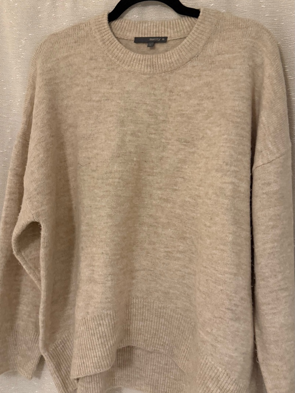 Matty M Beige Crewneck Sweater
